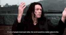 Tommy Wiseau Love Each Other GIF - Tommy Wiseau Love Each Other Theroom GIFs