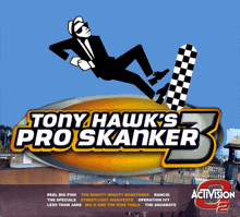 an advertisement for tony hawk 's pro skanker 3 by activision