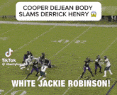 cooper dejean body slams derrick henry with white jackie robinson
