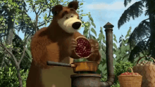 ягоды ягода варенье компот маша и медведь GIF