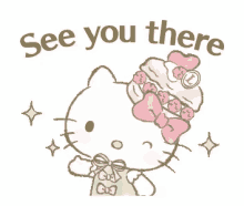 Hello Kitty Wink GIF - Hello Kitty Wink See You There GIFs