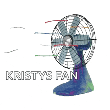 a fan with the word kristys fan written on it