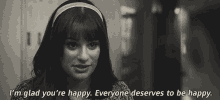 Glee Rachel Berry GIF - Glee Rachel Berry Im Glad Youre Happy GIFs