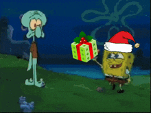 Spongebob Squidward GIF - Spongebob Squidward Holiday GIFs
