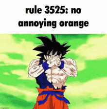 Rule3525 Annoying Orange GIF - Rule3525 Annoying Orange Goku GIFs