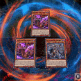three cards in a game with one that says roi de la cyclendre on it