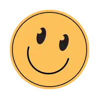 a yellow smiley face with black eyes and a smile on it