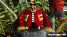 a cartoon character named dr eggman is sitting in a chair in a video game ..