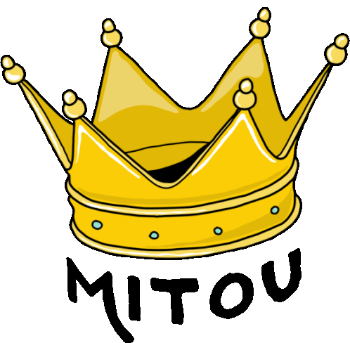 Crown With Caption Myth In Portuguese Sticker - Say What You Mean Mitou Crown Stickers