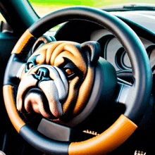 Bulldog Face GIF - Bulldog Face Steering Wheel GIFs