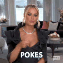 Pokes Pokes Pokes Real Housewives Of Beverly Hills GIF - Pokes Pokes Pokes Real Housewives Of Beverly Hills Stab GIFs