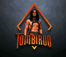 a man with long hair is standing in front of tombiruo