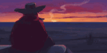 Cowboy Sunset GIF
