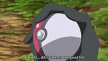 a black and white ball with a red stripe on the side is being held by a person .