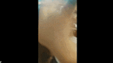 a close up of a cat 's head with a blurred background
