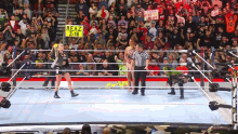 a wrestling ring with a sign that says rea2 3:16 on it