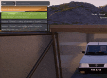 a screenshot of a video game with a car parked under a roof