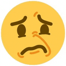 a yellow smiley face with a tear coming out of it .