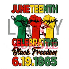 a poster that says ' juneteenth celebrating black freedom '