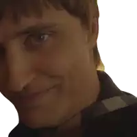 a close up of a man 's face and neck