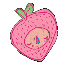 Strawberry Cute Sticker - Strawberry Cute Summer Stickers