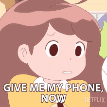 Give Me My Phone Now Bee GIF - Give Me My Phone Now Bee Bee And Puppycat GIFs