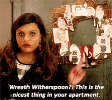 Mindy Project Mindy Kaling GIF - Mindy Project Mindy Kaling Wreath Witherspoon GIFs