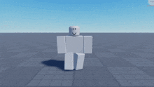 a 3d model of a roblox character with a blue sky behind it