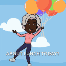 Balloons Floating Away GIF - Balloons Floating Away About Lunch Today GIFs