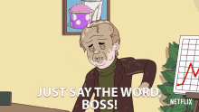 Just Say The Word Boss GIF - Just Say The Word Boss Salute GIFs