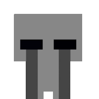 a pixel art drawing of a skeleton with tears running down its face .