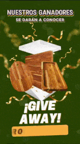 a poster that says give away in spanish