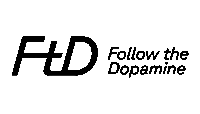 a black and white logo that says follow the dopamine on it