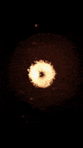 a circle of fire with a white center