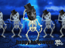 Happy Halloween Skeleton GIF - Happy Halloween Skeleton Skulls GIFs