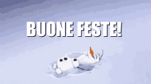 Pupazzo Di Neve Buone Feste Buon Natale Inverno Olaf Frozen GIF - Olaf Buone Feste Snow GIFs