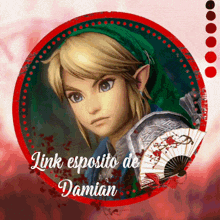 a picture of link with the words link esposito de damian on the bottom