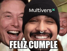 a man wearing a hat that says multivers x