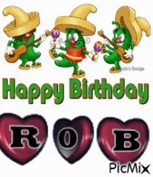 Happy Birthday Rob Meican Pic Mix GIF - Happy Birthday Rob Meican Pic Mix Dancing Chilli GIFs