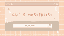 Cai Masterlist Bw Edits GIF
