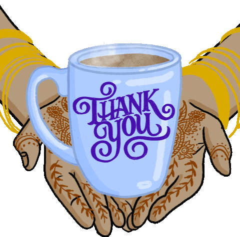 Thank You Coffee Sticker - Thank You Coffee Coffee Cup Stickers