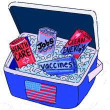 health care jobs vaccines clean energy cooler