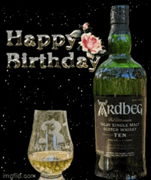 Happy Birthday Wishes Ardbeg Whisky GIF - Happy Birthday Wishes Ardbeg Whisky GIFs