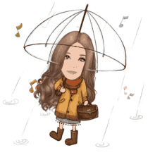 rainy raining umbrella happy boots