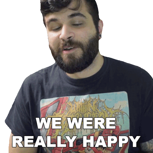 We Were Really Happy Andrew Baena Sticker - We Were Really Happy Andrew Baena We Were Filled With Joy And Contentment Stickers