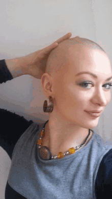 Bald Girl Bald GIF - Bald Girl Bald Headshave GIFs