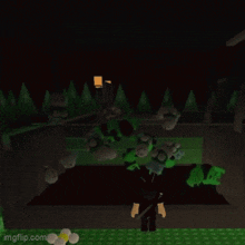a screenshot of a video game with a person standing in front of a fence