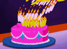happy birthday hbd cake many candles