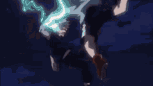 a close up of a person 's hand holding a glowing object in the dark .
