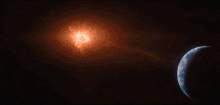 a planet is being destroyed by a massive explosion in space